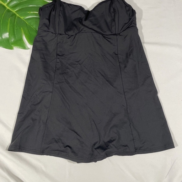 NEW Sea Level Skirted Dress One Piece‎ Swimsuit in Black [ 6 US ] - Picture 7 of 12